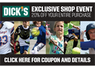 20% off at Dick's